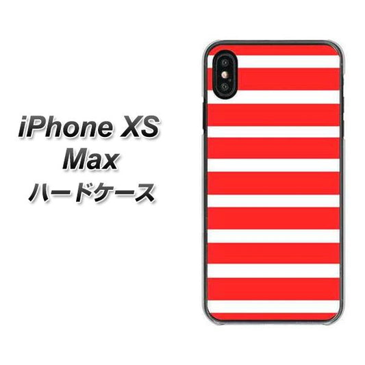 iPhone XS Max 高画質仕上げ 背面印刷 ハードケース【EK881 ボーダーレッド】