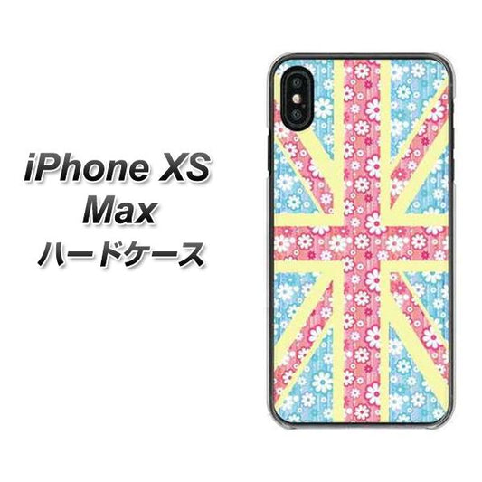 iPhone XS Max 高画質仕上げ 背面印刷 ハードケース【EK895 ユニオンジャックパステルフラワー】