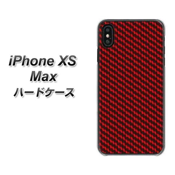 iPhone XS Max 高画質仕上げ 背面印刷 ハードケース【EK906 レッドカーボン】