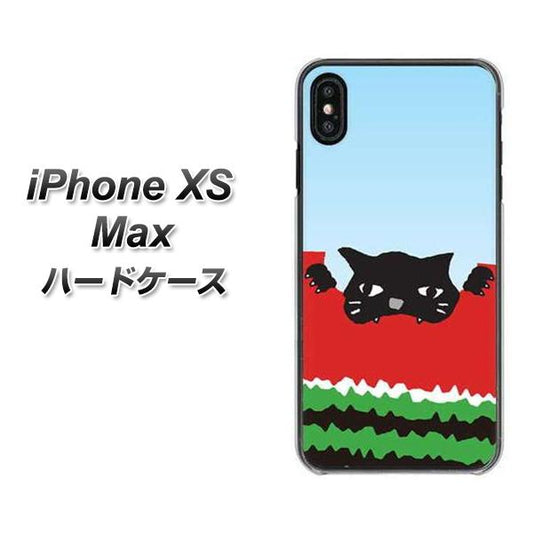 iPhone XS Max 高画質仕上げ 背面印刷 ハードケース【IA815 すいかをかじるネコ(大)】