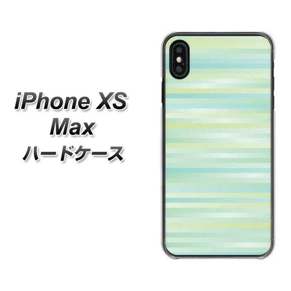 iPhone XS Max 高画質仕上げ 背面印刷 ハードケース【IB908 グラデーションボーダー_グリーン】