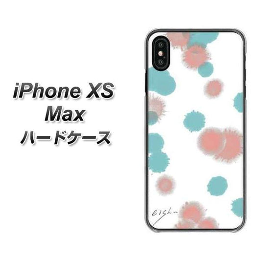 iPhone XS Max 高画質仕上げ 背面印刷 ハードケース【OE834 滴 水色×ピンク】