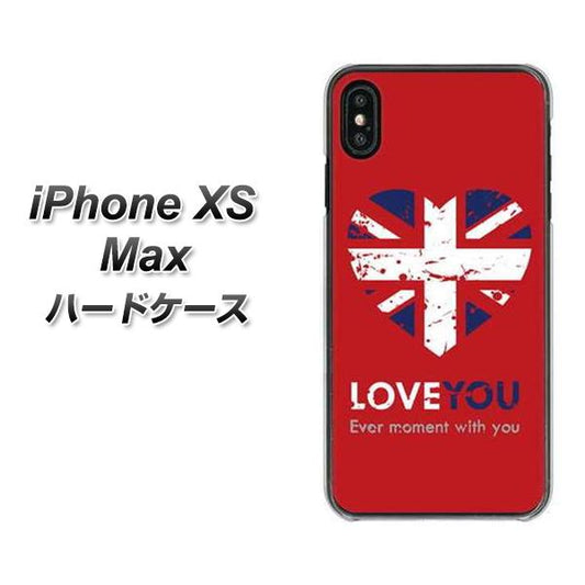 iPhone XS Max 高画質仕上げ 背面印刷 ハードケース【SC804 ユニオンジャック ハートビンテージレッド】