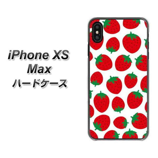 iPhone XS Max 高画質仕上げ 背面印刷 ハードケース【SC811 小さいイチゴ模様 レッド】