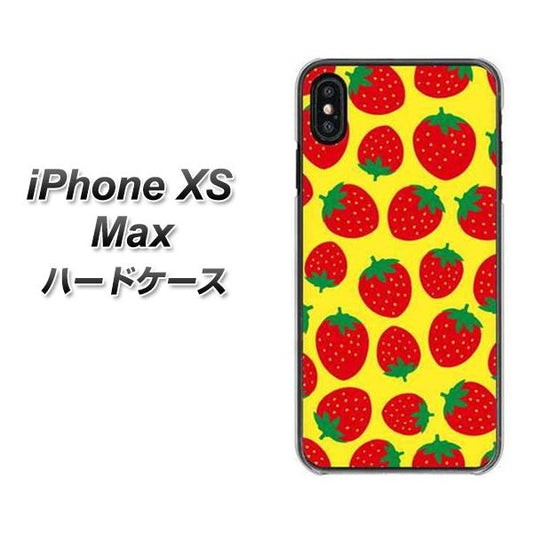 iPhone XS Max 高画質仕上げ 背面印刷 ハードケース【SC812 小さいイチゴ模様 レッドとイエロー】