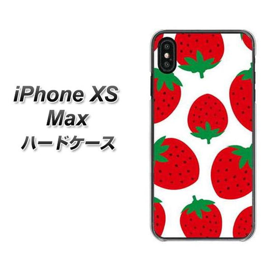 iPhone XS Max 高画質仕上げ 背面印刷 ハードケース【SC818 大きいイチゴ模様レッド】