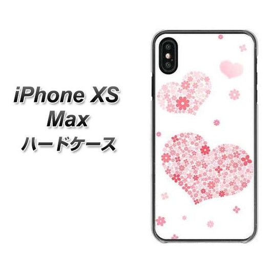 iPhone XS Max 高画質仕上げ 背面印刷 ハードケース【SC824 ピンクのハート】