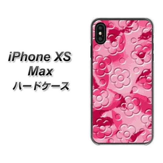 iPhone XS Max 高画質仕上げ 背面印刷 ハードケース【SC847 フラワーヴェルニ花濃いピンク（ローズアンディアン）】