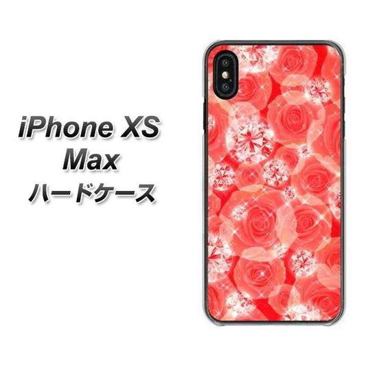 iPhone XS Max 高画質仕上げ 背面印刷 ハードケース【VA816 ダイヤモンドとバラ】