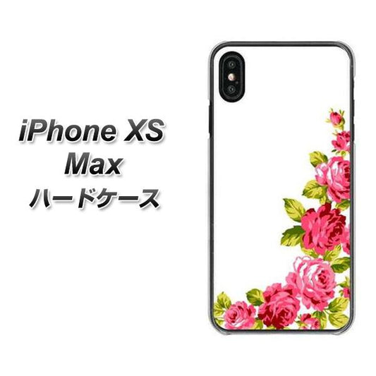 iPhone XS Max 高画質仕上げ 背面印刷 ハードケース【VA825 バラのフレーム(白)】