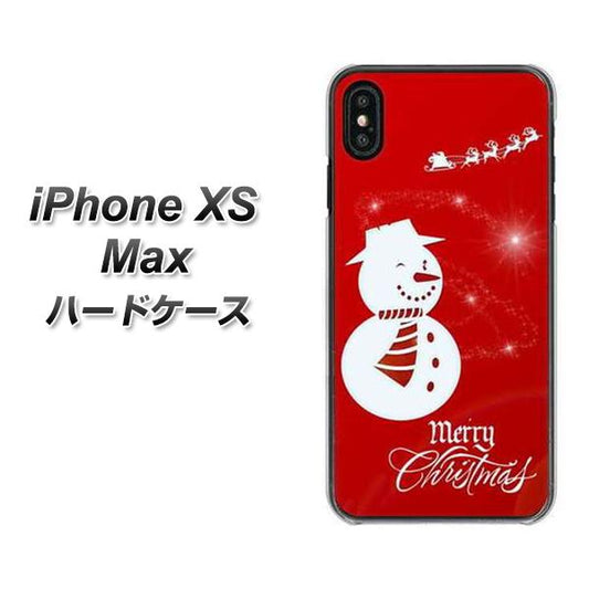 iPhone XS Max 高画質仕上げ 背面印刷 ハードケース【XA802 ウインク雪だるま】