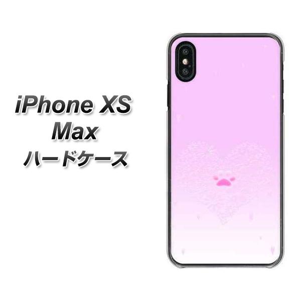 iPhone XS Max 高画質仕上げ 背面印刷 ハードケース【YA955 ハート02 素材ホワイト】