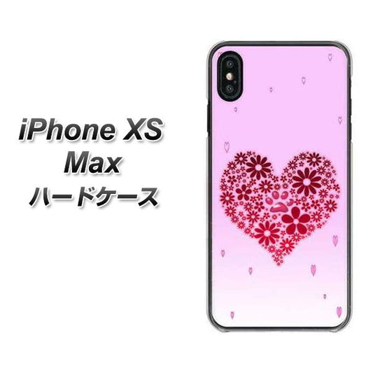 iPhone XS Max 高画質仕上げ 背面印刷 ハードケース【YA957 ハート04 素材クリア】