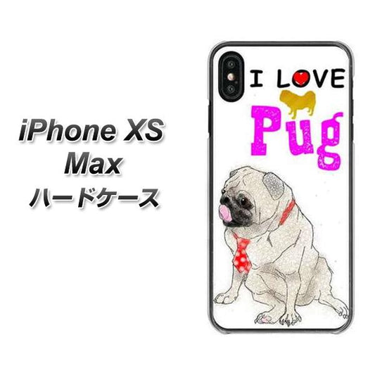 iPhone XS Max 高画質仕上げ 背面印刷 ハードケース【YD858 パグ04】