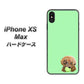 iPhone XS Max 高画質仕上げ 背面印刷 ハードケース【YJ055 トイプードル＆ボール（グリーン）】