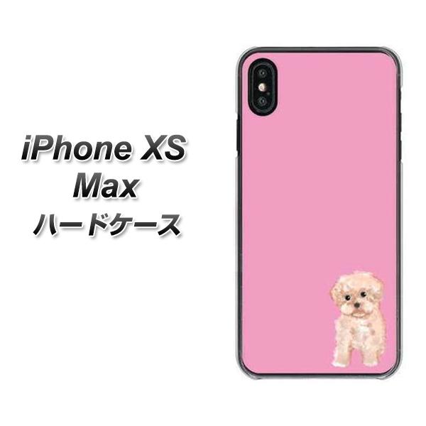 iPhone XS Max 高画質仕上げ 背面印刷 ハードケース【YJ061 トイプードルアプリコット（ピンク）】