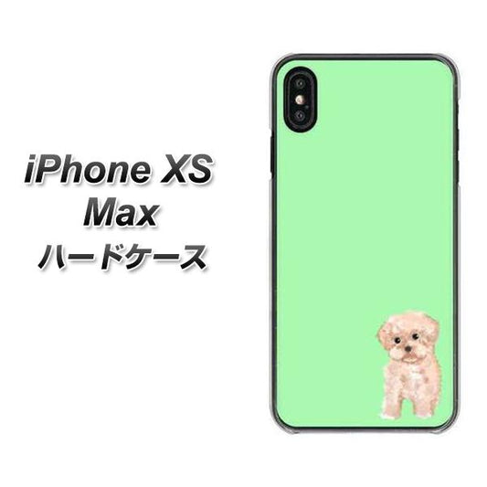 iPhone XS Max 高画質仕上げ 背面印刷 ハードケース【YJ063 トイプードルアプリコット（グリーン）】