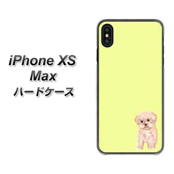 iPhone XS Max 高画質仕上げ 背面印刷 ハードケース【YJ064 トイプードルアプリコット（イエロー）】