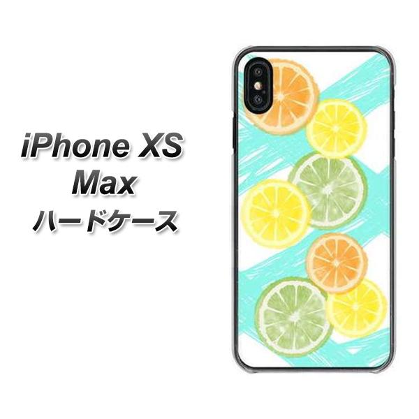 iPhone XS Max 高画質仕上げ 背面印刷 ハードケース【YJ183 オレンジライム】