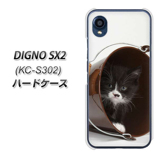 DIGNO SX2 KC-S302 高画質仕上げ 背面印刷 ハードケース【VA800 ネコとバケツ】