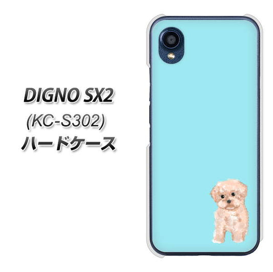 DIGNO SX2 KC-S302 高画質仕上げ 背面印刷 ハードケース【YJ062 トイプードルアプリコット（ブルー）】