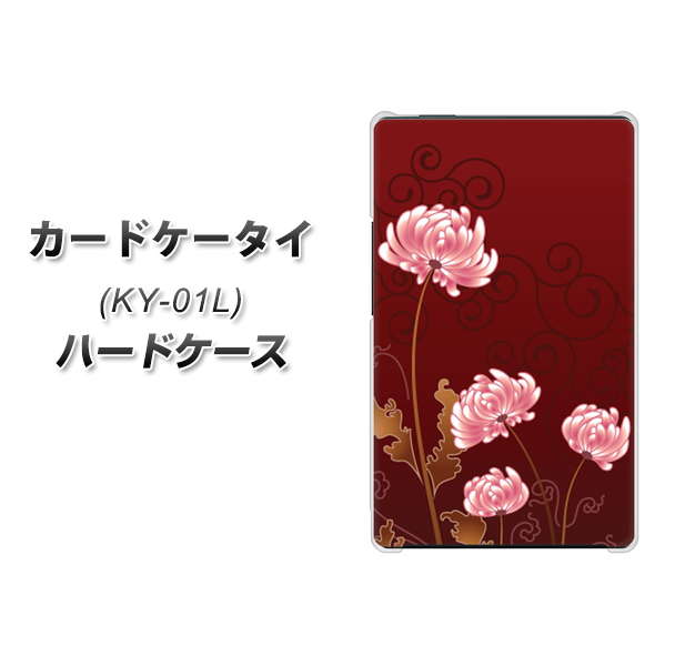 docomo カードケータイ KY-01 高画質仕上げ 背面印刷 ハードケース【375 優美な菊】