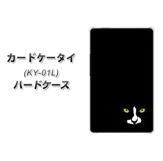 docomo カードケータイ KY-01 高画質仕上げ 背面印刷 ハードケース【398 黒ネコ】