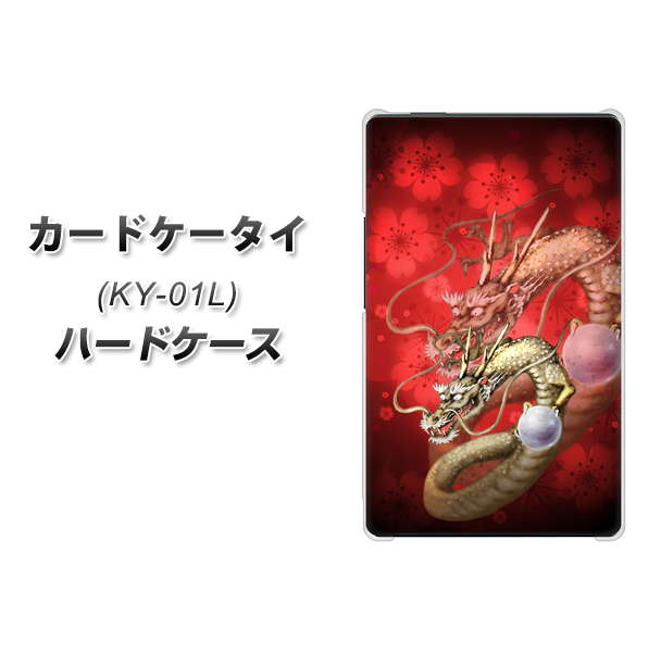 docomo カードケータイ KY-01 高画質仕上げ 背面印刷 ハードケース【1004 桜と龍】