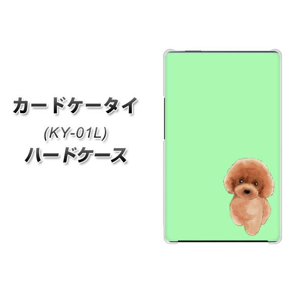 docomo カードケータイ KY-01 高画質仕上げ 背面印刷 ハードケース【YJ052 トイプードルレッド（ グリーン）】