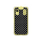 キッズケータイ KY-41C docomo 高画質仕上げ 背面印刷 ハードケース【059 シンプル柄（水玉） ブラック】