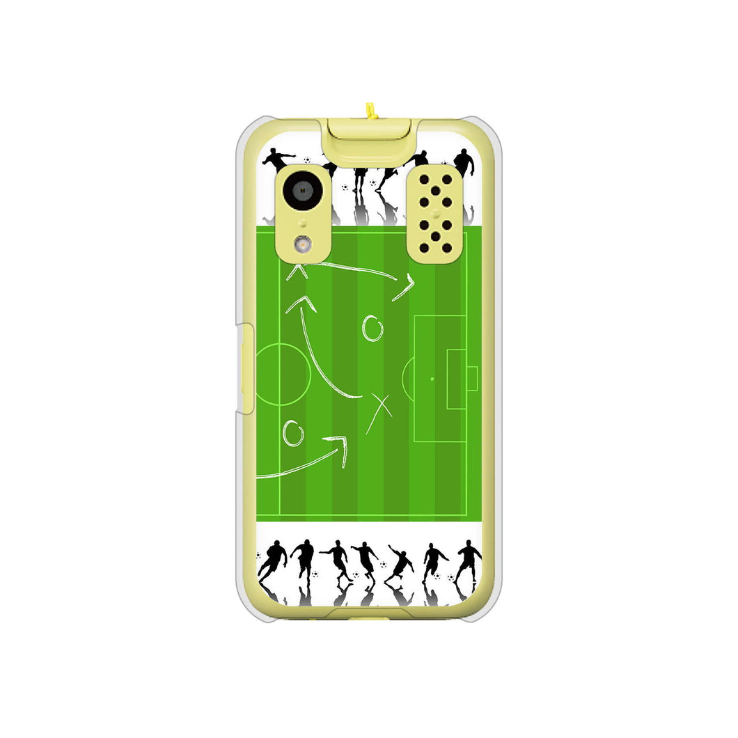 キッズケータイ KY-41C docomo 高画質仕上げ 背面印刷 ハードケース【304 サッカー戦略ボード】