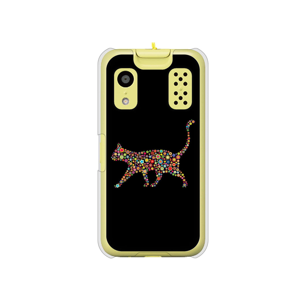 キッズケータイ KY-41C docomo 高画質仕上げ 背面印刷 ハードケース【406 カラフルキャット】