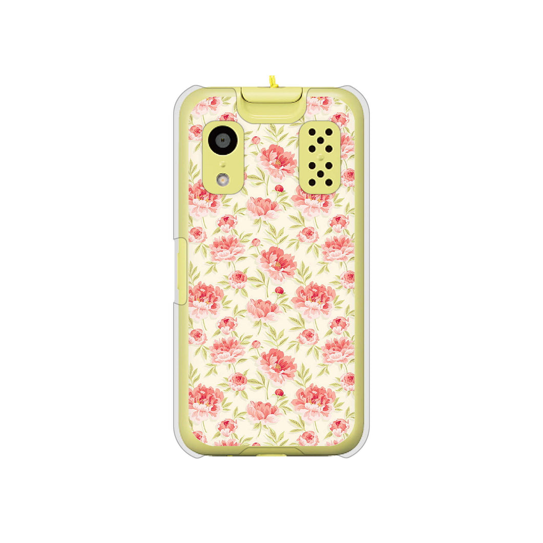 キッズケータイ KY-41C docomo 高画質仕上げ 背面印刷 ハードケース【593 北欧の小花Ｓ】