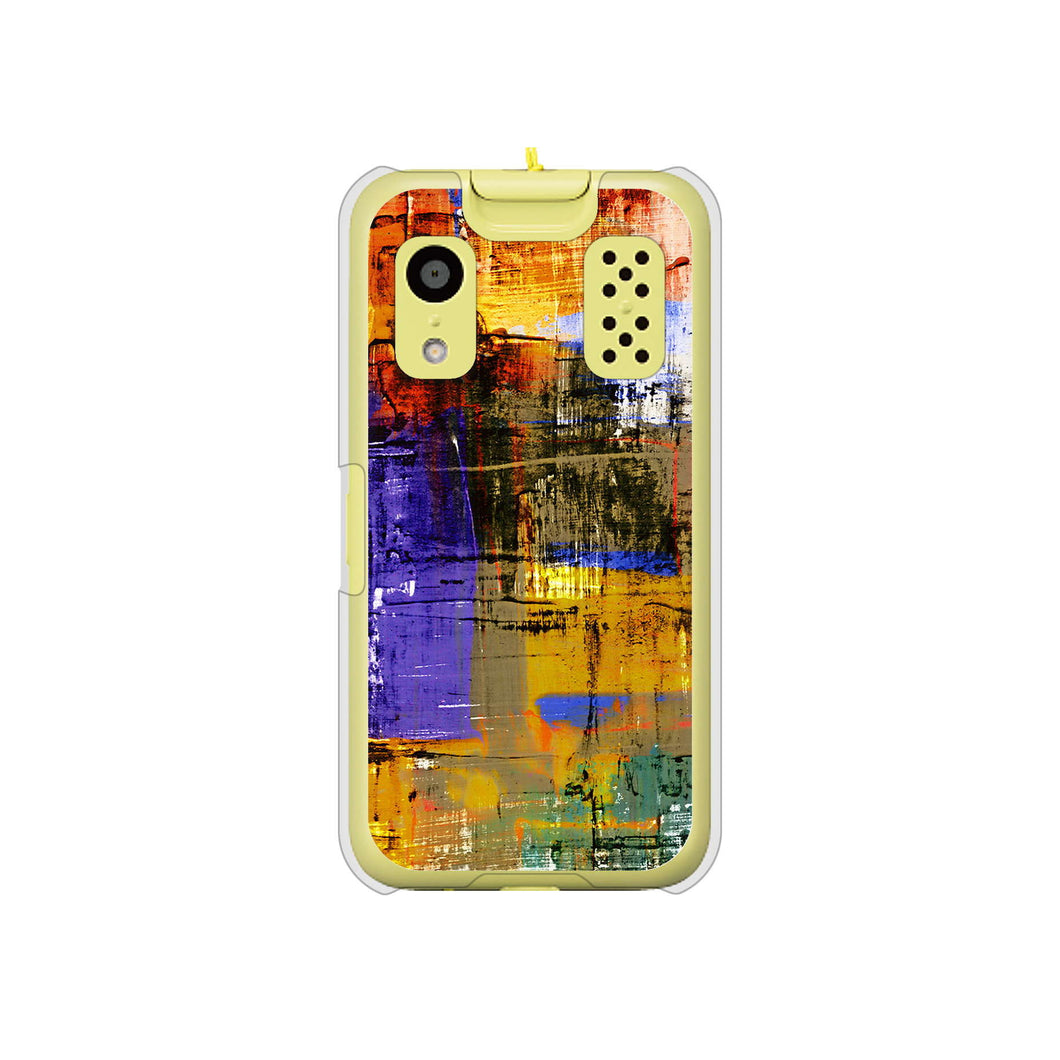 キッズケータイ KY-41C docomo 高画質仕上げ 背面印刷 ハードケース【609 クラッシュアートBL】