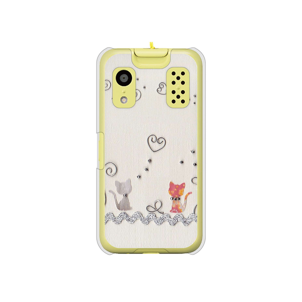 キッズケータイ KY-41C docomo 高画質仕上げ 背面印刷 ハードケース【1103 クラフト写真ネコ】