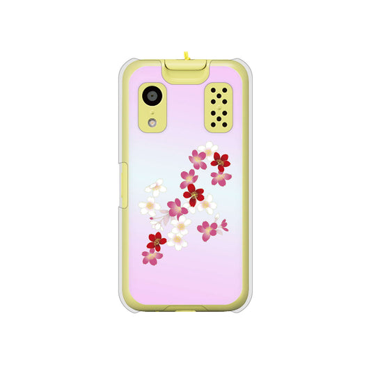 キッズケータイ KY-41C docomo 高画質仕上げ 背面印刷 ハードケース【YJ320 桜 和】