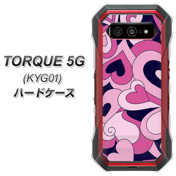 au トルク 5G KYG01 高画質仕上げ 背面印刷 ハードケース【223 ハートの調べ】