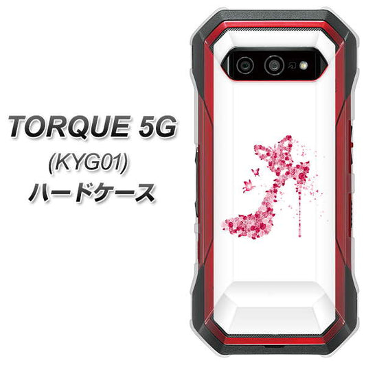 au トルク 5G KYG01 高画質仕上げ 背面印刷 ハードケース【387 薔薇のハイヒール】