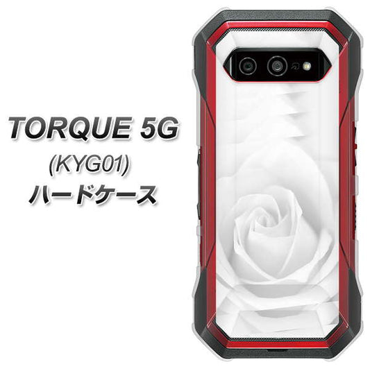 au トルク 5G KYG01 高画質仕上げ 背面印刷 ハードケース【402 ホワイトＲｏｓｅ】