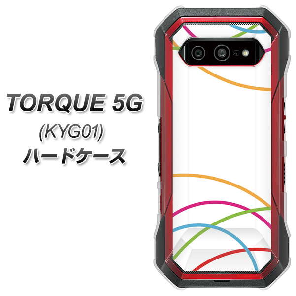 au トルク 5G KYG01 高画質仕上げ 背面印刷 ハードケース【IB912  重なり合う曲線】