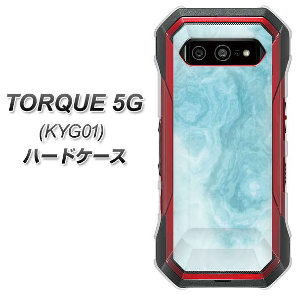 au トルク 5G KYG01 高画質仕上げ 背面印刷 ハードケース【KM868 大理石BL】