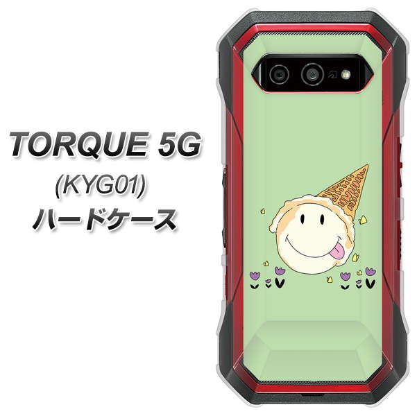 au トルク 5G KYG01 高画質仕上げ 背面印刷 ハードケース【MA902 アイスクリーム】