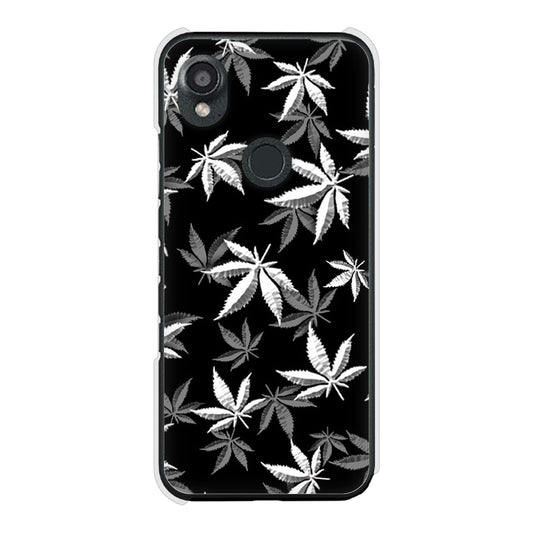 DIGNO SX3 KYG02 au 高画質仕上げ 背面印刷 ハードケース 【064 モノトーン大麻ブラック】
