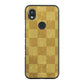 DIGNO SX3 KYG02 au 高画質仕上げ 背面印刷 ハードケース 【619 市松模様-金（骨董風に傷んだイメージ）】