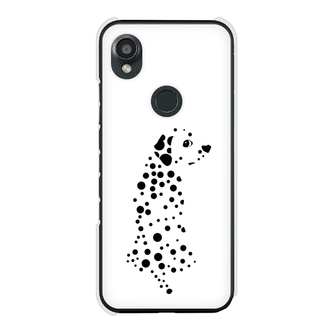 DIGNO SX3 KYG02 au 高画質仕上げ 背面印刷 ハードケース 【1038 振り向くダルメシアン（WH）】