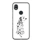 DIGNO SX3 KYG02 au 高画質仕上げ 背面印刷 ハードケース 【1038 振り向くダルメシアン（WH）】