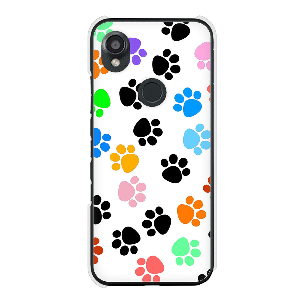 DIGNO SX3 KYG02 au 高画質仕上げ 背面印刷 ハードケース 【1108 あしあとカラフル】