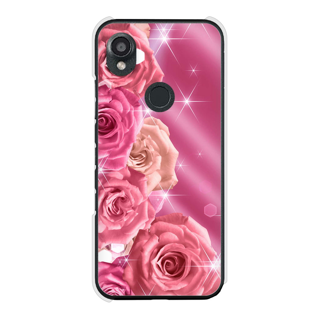DIGNO SX3 KYG02 au 高画質仕上げ 背面印刷 ハードケース 【1182 ピンクの薔薇に誘われて】