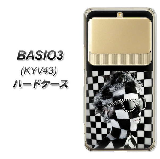 au ベイシオ3 KYV43 高画質仕上げ 背面印刷 ハードケース【357 bk&wh】
