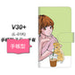 docomo V30+ L-01K 高画質仕上げ プリント手帳型ケース(通常型)【YE884 ベストフレンド05】